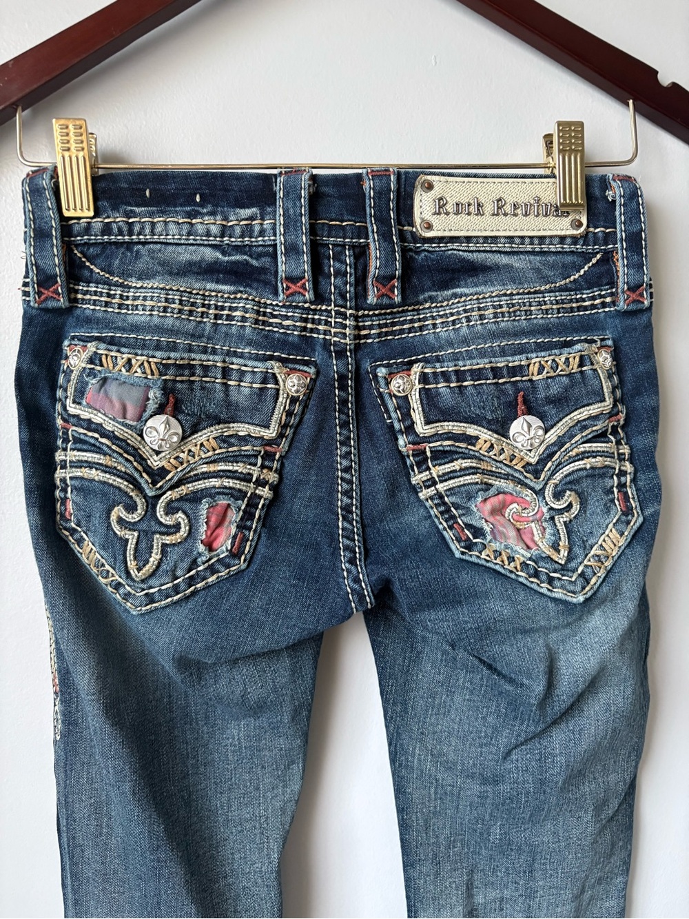Rock Revival Women's "Raven" low rise Skinny Jeans size 25 - Picture 5 of 9
